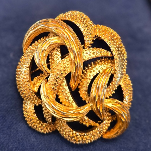 ✨ Vintage Trifari 1960s Brutalist Choker & Lovers Knot Brooch ✨ Signed - Picture 3 of 6